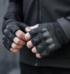 Перчатки Тактические Короткопалые С Защитой Косточек Пальцов XL OAKLEY Черные - изображение 7