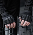 Перчатки Тактические Короткопалые С Защитой Косточек Пальцов XL OAKLEY Черные - изображение 10