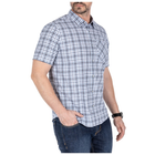 Рубашка с коротким рукавом 5.11 CARSON PLAID SHORT SLEEVE SHIRT 71394 Large, Blueblood Plaid - изображение 7