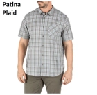 Рубашка с коротким рукавом 5.11 CARSON PLAID SHORT SLEEVE SHIRT 71394 Medium, Pacific Plaid - изображение 3