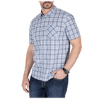 Рубашка с коротким рукавом 5.11 CARSON PLAID SHORT SLEEVE SHIRT 71394 Medium, Black Plaid - изображение 6