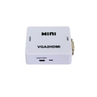 Перехідник з VGA на HDMI зі звуком MiNi VGA2HDMI Білий, конвертер vga to hdmi (1008560-White)