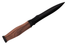 Нож Нескладної Мілітарі Тактичний Чорний з Дерев'яною Рукояткою MK34 - зображення 3