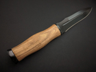 Нож Нескладної Мілітарі Тактичний Чорний з Дерев'яною Рукояткою MK34 - зображення 7