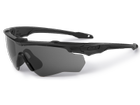 Комплект балістичних, тактичних окулярів ESS Crossblade 2шт з лінзами: Прозора/Smoke Gray. Колір оправ: Чорний. - зображення 3