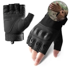 Перчатки тактические BDA; XL/10; Ворон. Универсальные тактические перчатки без пальцев. Армейские перчатки. - изображение 1