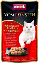 Mokra karma dla kotów Animonda Vom Feinsten Classic Cat filet z kurczaka i wołowina w sosie pomidorowym 50 g (4017721836876)