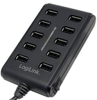 Hub USB 10 w 1 Logilink USB 2.0 (4052792006896) - obraz 2