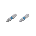 Комплект викруткових насадок PZ2 1/4" * 25 мм, S2, уп. 2 од., STORM INTERTOOL VT-0221