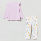 Piżama (koszulka z długim rękawem + spodnie) OVS Piżama Girl Lilac Snow 1816685 86 cm Różowa (8056781495575) - obraz 2