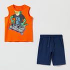 Komplet (t-shirt + spodenki) dla dzieci OVS Jogging Set Red Orange 1798819 122 cm Czerwony/Pomarańczowy/Niebieski (8056781050163) - obraz 1