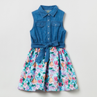 Дитяча сукня для дівчинки OVS Dress W/Aop Skirt Md Wash + Aop 1804378 104 см Синя (8056781109908) - зображення 1