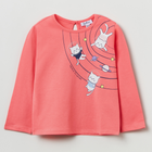 Koszulka z długim rękawem dziewczęca OVS T-Shirt W/Pr Shell Pink 1817543 92 cm Różowa (8056781510193) - obraz 1