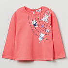 Koszulka z długim rękawem dziewczęca OVS T-Shirt W/Pr Shell Pink 1817543 80 cm Różowa (8056781510179) - obraz 1
