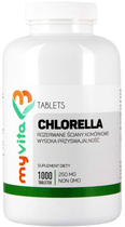 Дієтична добавка Myvita Хлорелла 250 мг 1000 таблеток для очищення (5905279123090) - зображення 1