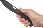 Нож CJRB Knives Ekko BB AR-RPM9 Steel стальная рукоятка Black (27980351) - изображение 6