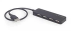 USB HUB Gembird 4USB 2.0 USB-USB пластик Black (UHB-U2P4-06)