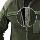 Тактична тепла флісова кофта олива ЗСУ армійська військова флиска військовим з липучками розмір 44 - зображення 3