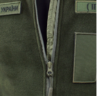 Тактична тепла флісова кофта олива ЗСУ армійська військова флиска військовим з липучками розмір 44 - зображення 4