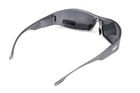 Очки защитные открытые Global Vision BAD-ASS-1 GunMetal (gray) серые в тёмной металлической оправе - изображение 3