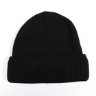 Вязаная зимняя шапка-балаклава черная / Теплый подшлемник размер универсальный - изображение 3