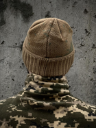 Зимова в'язана шапка-балаклава / Теплий підшоломник пісочний піксель розмір універсальний - зображення 7