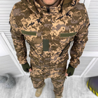 Мужской Костюм SoftShell на Флисе / Водонепроницаемый Комплект Куртка с капюшоном + Брюки пиксель размер S - изображение 3