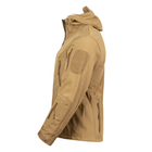 Чоловіча демісезонна Куртка з капюшоном Softshell Shark Skin 01 на флісі до -10°C койот розмір M - зображення 6