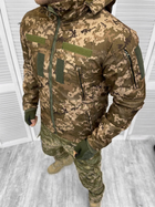 Мужская утепленная куртка с капюшоном Soft Shell на синтепоне пиксель размер XL - изображение 1