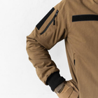 Чоловічий Демісезонний Бомбер Ріп-стоп з капюшоном / Куртка з підкладкою лаке койот розмір 4XL - зображення 7