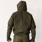 Чоловічий Демісезонний Бомбер Ріп-стоп з капюшоном / Куртка з підкладкою лаке хакі розмір 4XL - зображення 4