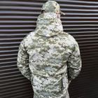 Демісезонна чоловіча Куртка Softshell на флісі з капюшоном та липучками під шеврони піксель розмір L - зображення 2