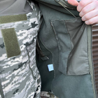 Мужская демисезонная Куртка Softshell на флисе с капюшоном и липучками под шевроны пиксель размер L - изображение 6