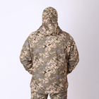 Мужская демисезонная Куртка Softshell с капюшоном / Водонепроницаемый Бушлат на флисе пиксель размер 50 - изображение 5