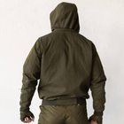 Чоловічий Демісезонний Бомбер Ріп-стоп з капюшоном / Куртка з підкладкою лаке хакі розмір 3XL - зображення 4