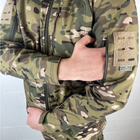 Чоловіча демісезонна Куртка з капюшоном Softshell на флісі мультикам розмір XXL - зображення 3