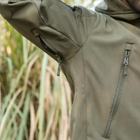 Чоловіча демісезонна Куртка з капюшоном Softshell Shark Skin 01 на флісі до -10°C олива розмір L - зображення 8