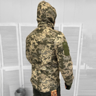 Мужская демисезонная Куртка с капюшоном Single Sword Softshell на двойном флисе пиксель размер XXL - изображение 3