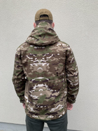 Утепленная мужская куртка с капюшоном Softshell на флисе мультикам размер 54 - изображение 3