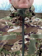 Утепленная мужская куртка с капюшоном Softshell на флисе мультикам размер 54 - изображение 7