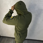 Мужская водонепроницаемая куртка Softshell с капюшоном и вентиляционными молниями олива размер 3XL - изображение 4