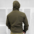 Мужская демисезонная Куртка SoftShell с капюшоном и дополнительными карманами олива размер S - изображение 6