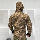 Чоловіча утеплена Куртка Soft-shell з липучками під шеврони та манжетами піксель розмір S - зображення 6