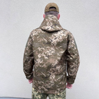 Мужская демисезонная Куртка с капюшоном Softshell на флисе пиксель размер 54 - изображение 6