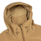 Чоловіча демісезонна Куртка з капюшоном Softshell Shark Skin 01 на флісі до -10°C койот розмір XXXL - зображення 8