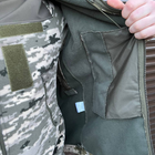 Демісезонна чоловіча Куртка Softshell на флісі з капюшоном та липучками під шеврони піксель розмір M - зображення 6