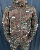 Чоловіча утеплена Куртка з капюшоном Soft-shell / Бушлат на флісі мультикам розмір M - зображення 7