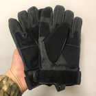 Плотные сенсорные перчатки с мембраной и защитными накладками черные размер XXXL - изображение 7
