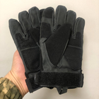 Плотные сенсорные перчатки с мембраной и защитными накладками черные размер XXL - изображение 7