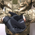 Плотные сенсорные перчатки с мембраной и защитными накладками черные размер L - изображение 4